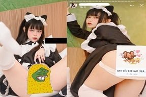 Gia Han ในชุดแม่บ้านเซ็กซี่ทำให้ความรักที่เข้มข้นมาก