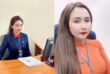 เจ้าหน้าที่ธนาคารหญิงเพศบริการตอบสนองความต้องการของแขก